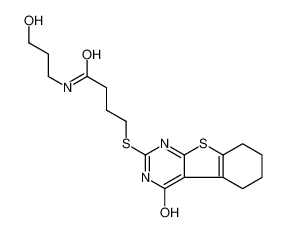 N-(3-hydroxypropyl)-4-[(4-oxo-5,6,7,8-tetrahydro-3H-[1]benzothiolo[2,3-d]pyrimidin-2-yl)sulfanyl]butanamide 5974-05-0