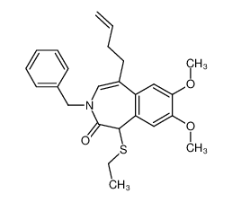 3-benzyl-5-(but-3-enyl)-1-ethylsulfanyl-7,8-dimethoxy-1,3-dihydrobenzo[d]azepin-2-one
