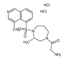 2-氨基-1-{(3S)-3-甲基-4-[(4-甲基-5-异喹啉基)磺酰基]-1,4-二氮杂环庚-1-基}乙酮