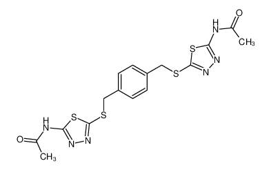 α,α'-bis[(5-acetylamino-1,3,4-thiadiazol-2-yl)thio]-p-xylene