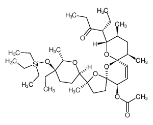 157905-35-6 (2S,5S,7S,9S,10S,12R,15R)-2-((2R,5R,6S)-5-ethyl-6-methyl-5-((triethylsilyl)oxy)tetrahydro-2H-pyran-2-yl)-2,10,12-trimethyl-9-((R)-4-oxohexan-3-yl)-1,6,8-trioxadispiro[4.1.57.35]pentadec-13-en-15-yl acetate