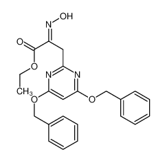 ethyl 3-[4,6-bis(phenylmethoxy)pyrimidin-2-yl]-2-hydroxyiminopropanoate