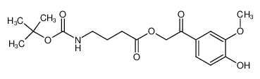 2-(4-hydroxy-3-methoxyphenyl)-2-oxoethyl-4-[(tert-butoxycarbonyl)amino]butanoate 284043-13-6