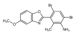 4,6-二溴-3-(5-甲氧基-1,3-苯并恶唑-2-基)-2-甲基苯胺