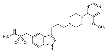 1-[3-[3-[4-(5-甲氧基嘧啶-4-基)哌嗪-1-基]丙基]-1H-吲哚-5-基]-N-甲基甲烷磺酰胺