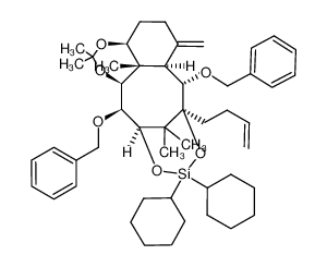 202341-03-5 (1S,2S,3S,4R,6S,7S,8R,12S)-3,7-Dibenzyloxy-6-(3-butenyl)-4,6-(dicyclohexylsilylenedioxy)-2,12-(isopropylidenedioxy)-1,5,5-trimethyl-9-methylenebicyclo[6.4.0]dodecane