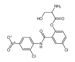 [4-氯-2-[(2-氯-4-硝基苯基)氨基甲酰]苯基] 2-氨基-3-羟基丙酸酯