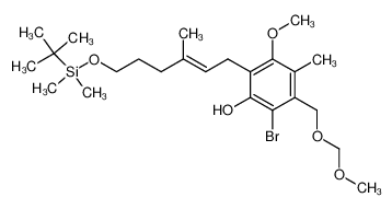 (E)-2-bromo-6-(6-(tert-butyldimethylsiloxy)-3-methyl-2-hexenyl)-5-methoxy-3-(methoxymethoxymethyl)-4-methylphenol 100045-86-1