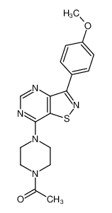 1-{4-[3-(4-Methoxyphenyl)[1,2]thiazolo[4,5-d]pyrimidin-7-yl]-1-π perazinyl}ethanone