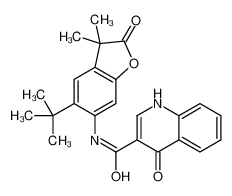 N-(5-tert-butyl-3,3-dimethyl-2-oxo-1-benzofuran-6-yl)-4-oxo-1H-quinoline-3-carboxamide 1246213-41-1