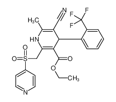 ethyl 5-cyano-6-methyl-2-(pyridin-4-ylsulfonylmethyl)-4-[2-(trifluoromethyl)phenyl]-1,4-dihydropyridine-3-carboxylate