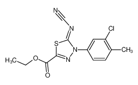 ethyl 4-(3-chloro-4-methylphenyl)-5-cyanoimino-1,3,4-thiadiazole-2-carboxylate 148367-89-9