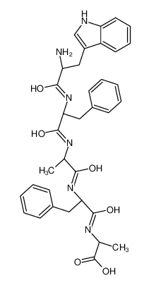 (2R)-2-[[(2R)-2-[[(2R)-2-[[(2R)-2-[[(2R)-2-amino-3-(1H-indol-3-yl)propanoyl]amino]-3-phenylpropanoyl]amino]propanoyl]amino]-3-phenylpropanoyl]amino]propanoic acid 644997-27-3