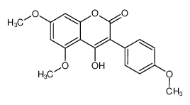 4-hydroxy-5,7-dimethoxy-3-(4-methoxyphenyl)chromen-2-one 14736-59-5