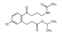 propan-2-yl 3-[2-(4-acetamidobutanoyl)-5-chlorophenyl]propanoate 122199-01-3