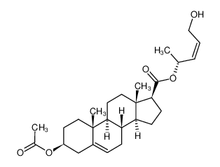(3S,8S,9S,10R,13S,14S,17S)-(R,Z)-5-hydroxypent-3-en-2-yl 3-acetoxy-10,13-dimethyl-2,3,4,7,8,9,10,11,12,13,14,15,16,17-tetradecahydro-1H-cyclopenta[a]phenanthrene-17-carboxylate 141191-94-8