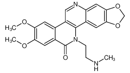 8,9-dimethoxy-2,3-methylenedioxy-5-[2-(N-methylamino)ethyl]-5H-dibenzo[c,h]1,6-naphthyridin-6-one 529488-28-6