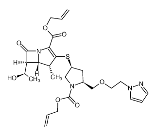 (4R,5S,6S)-3-[(3S,5S)-1-Allyloxycarbonyl-5-(2-pyrazol-1-yl-ethoxymethyl)-pyrrolidin-3-ylsulfanyl]-6-((R)-1-hydroxy-ethyl)-4-methyl-7-oxo-1-aza-bicyclo[3.2.0]hept-2-ene-2-carboxylic acid allyl ester