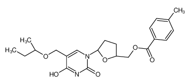 [(2S,5R)-5-[5-(butan-2-yloxymethyl)-2,4-dioxopyrimidin-1-yl]oxolan-2-yl]methyl 4-methylbenzoate 133635-57-1
