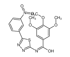 3,4,5-trimethoxy-N-[5-(3-nitrophenyl)-1,3,4-thiadiazol-2-yl]benzamide