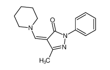 (4E)-5-methyl-2-phenyl-4-(piperidin-1-ylmethylidene)pyrazol-3-one 5496-04-8