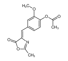 (Z)-2-methoxy-4-((2-methyl-5-oxooxazol-4(5H)-ylidene)methyl)phenyl acetate 60470-82-8