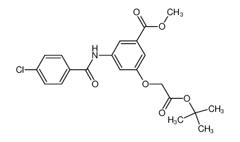 methyl α-(tert-butoxycarbonyl)-5-(p-chlorobenzamido)-m-anisate 92010-08-7