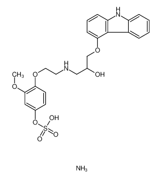 4'-羟基苯基卡维地洛硫酸盐铵盐