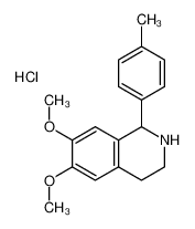 6,7-二甲氧基-1-(4-甲基苯基)-1,2,3,4-四氢异喹啉盐酸盐(1:1)