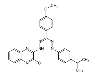 5-(3-chloroquinoxalin-2-yl)-1-(4-isopropylphenyl)-3-(4-methoxyphenyl)formazan 97111-46-1