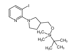 2-(3-((叔丁基二甲基甲硅烷基氧基)甲基)吡咯烷-1-基)-3-碘吡啶