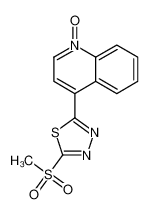 2-methylsulfonyl-5-(1-oxidoquinolin-1-ium-4-yl)-1,3,4-thiadiazole 89806-14-4