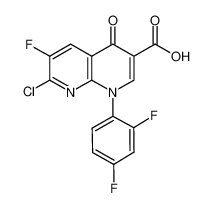 7-chloro-1-(2,4-difluorophenyl)-6-fluoro-4-oxo-1,8-naphthyridine-3-carboxylic acid 100492-04-4