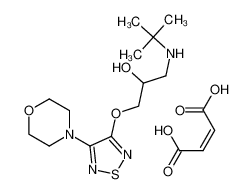3-[3-(叔丁基氨基)-2-羟基丙氧基]-4-吗啉基-1,2,5-噻二唑单马来酸盐