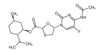5-(4-acetylamino-5-fluoro-2-oxo-2H-pyrimidin-1-yl)-[1,3]oxathiolane-2-carboxylic acid 2-isopropyl-5-methyl-cyclohexyl ester 1321928-75-9