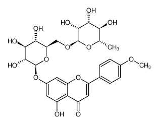 5-hydroxy-2-(4-methoxyphenyl)-7-[(2S,3R,4S,5S,6R)-3,4,5-trihydroxy-6-[[(2R,3R,4R,5R,6S)-3,4,5-trihydroxy-6-methyloxan-2-yl]oxymethyl]oxan-2-yl]oxychromen-4-one 480-36-4