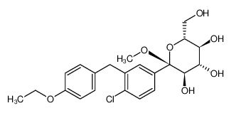 2-氯-5-(1-甲氧基-D-吡喃葡萄糖-I-基)-4`-乙氧基二苯甲烷