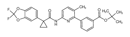 3-(6-(1-(2,2-difluorobenzo[d][1,3]dioxol-5-yl)cyclopropanecarboxamido)-3-methylpyridin-2-yl)-t-butylbenzoate
