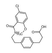 3-[4-[2-[(5-氯-2-甲氧基-苯甲酰基)氨基]乙基]苯基]丙酸