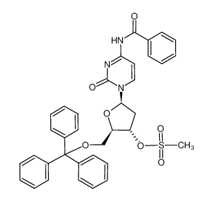 N4-benzoyl-2'-deoxy-3'-O-mesyl-5'-O-tritylcytidine 108895-51-8