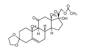 21-acetoxy-3,3-ethanediyldioxy-17-hydroxy-pregn-5-ene-11,20-dione 988-16-9