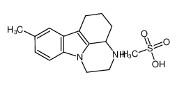 8-Methyl-2,3,3a,4,5,6-hexahydro-1H-pyrazino-[3,2,1-jk]carbazole methanesulfonate 60762-57-4