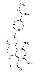 methyl 4-[4-[(2,6-diamino-5-nitropyrimidin-4-yl)amino]-3-oxobutyl]sulfanylbenzoate