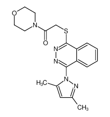 2-{[4-(3,5-Dimethyl-1H-pyrazol-1-yl)-1-phthalazinyl]sulfanyl}-1-( 4-morpholinyl)ethanone