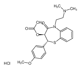 trans-3-(acetoxy)-5-(2-dimethylaminoethyl)-2,3-dihydro-2-(4-methoxyphenyl)-1,5-benzothiazepin-4(5H)-one hydrochloride 103532-27-0
