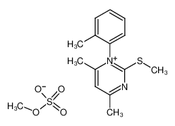 4,6-dimethyl-2-(methylthio)-1-(o-tolyl)pyrimidin-1-ium methyl sulfate 127251-57-4