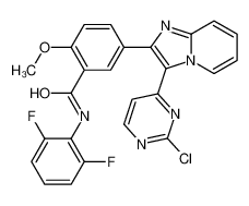 5-[3-(2-Chloro-4-pyrimidinyl)imidazo[1,2-a]pyridin-2-yl]-N-(2,6-d ifluorophenyl)-2-methoxybenzamide 1089278-50-1