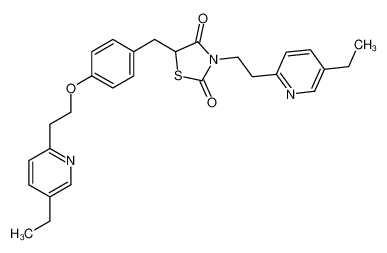 5-[[4-[2-(5-ethylpyridin-2-yl)ethoxy]phenyl]methyl]-3-[2-(5-ethylpyridin-2-yl)ethyl]-1,3-thiazolidine-2,4-dione 952188-00-0