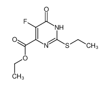 721-33-5 2-ethylsulfanyl-5-fluoro-6-oxo-1,6-dihydro-pyrimidine-4-carboxylic acid ethyl ester