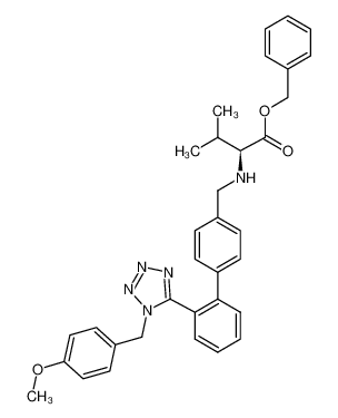 benzyl N-({2'-[1-(p-methoxybenzyl)-1H-tetrazol-5-yl]biphenyl-4-yl}methyl)-L-valinate 1307853-55-9